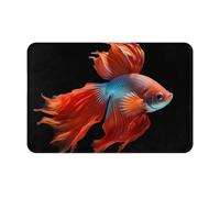 HHGFASD Zerbino 40,6 x 61 cm pesce con un cuore triste modello assorbente antiscivolo per porte d'ingresso, ingressi e bagni