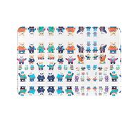 HHGFASD Zerbino 40,6 x 61 cm Pixel Bear Riot modello impermeabile antiscivolo per porte d'ingresso, ingressi e bagni