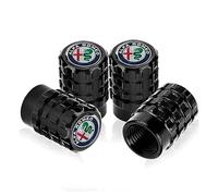 HHGFTIY 4 Pezzi Tappi Valvole Pneumatici Auto,per Alfa Romeo 147 Tappi Antipolvere Copri steli Antipolvere con Logo,Accessori Lo Styling dell'auto