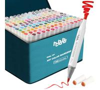 hhhouu 88 Pennarelli Professionali Doppia Punta, Set Alcohol Marker 88 Colori per Disegno, Manga, Illustrazione, Sketching, Pennarelli Artistici per Artisti, Studenti e Designer HO-MK88 (168)