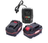 HHiMXPO 2x 20V 4.5Ah Li-Ion Batteria e 1x 21V 2.4Amp Caricatore Rapido Compatibile con Parkside 20V Utensili elettrici senza fili