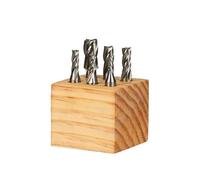 HHIP 8000-0002 - Set di frese a 4 taglienti in acciaio ad alta velocità, 6 pezzi, codolo 3/8"