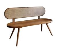 Hhmmei2024-23 Giardino 47.2/59.0/62.9/70.8" Panca in legno e panca in legno retrò con schienale, sedili for il tempo libero for 2 persone for interni ed esterni Terrazzo Balcone(120x52x83CM)