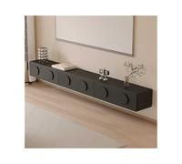 Hhmmei2024-23 Mobile porta TV Mobile TV sospeso minimalista, centro di intrattenimento a parete con 2 cassetti, console multimediale Mobile porta TV moderno(Nero,180x24x20cm)