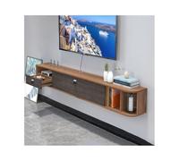 Hhmmei2024-23 Mobile porta TV Mobile TV sospeso, mobile TV a parete, mensole sospese con anta for soggiorno e ufficio Mobile porta TV moderno(Bruin,Piccolo)