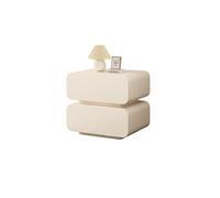 Hhmmei2024-23 Mobiletti Camera da Letto Comodino in legno massello di colore bianco con tre cassetti, mobiletto portaoggetti in legno massello for soggiorno, camera da letto, studio mobili(Piccolo)