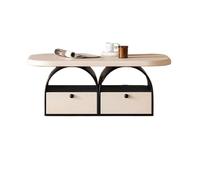 Hhmmei2024-23 Moderno Tavolini da Salotto Tavolino da caffè rettangolare for piccoli soggiorni Mobili creativi for la casa con cassetti unici Tavolino per Soggiorno, Divano(Bianco)