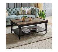 Hhmmei2024-23 Moderno Tavolino Rettangolare a 2 Pneumatici, Lussuoso Tavolino in Legno con Desktop Circostante e Gambe Affusolate, Tavolino Postmoderno Tavolino da Cocktail per Soggiorno, Divano