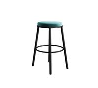 Hhmmei2024-23 Sgabello da bar per colazione Backless Bar Counter Chair Minimalist Restaurant High Legged Wrought Iron Stool with Blue Legs Sedie da Cucina(XXXX-Large)