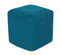HHONGWYT Copri Pouf Elasticizzato Quadrato Velluto Copri Ottomano Sgabello Fodera Pouf 40x40/45x45/60x60