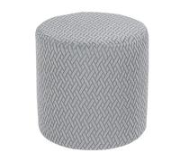 HHONGWYT Copri Pouf Rotondo Elasticizzato Piccolo 30x30/ 31x38/ 34x37/37x42/40x35cm Velluto Copri Sgabello Fodera Poggiapiedi Copri Ottomano Rotondo Copertura per Pouf,#6,37x42cm