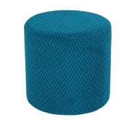 HHONGWYT Copri Pouf Rotondo Elasticizzato Piccolo 30x30/ 31x38/ 34x37/37x42/40x35cm Velluto Copri Sgabello Fodera Poggiapiedi Copri Ottomano Rotondo Copertura per Pouf,#7,37x42cm