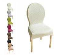 HHONGWYT Elasticizzati Coprisedia con Schienale Rotondo Copri Sedia Cucina 4/6 Pezzi Non Universale Piccolo/Grande Fodere Coprisedia per Sala da Pranzo in Legno Schienale Ovale,A 1pcs,1Small