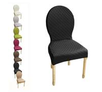 HHONGWYT Elasticizzati Coprisedia con Schienale Rotondo Copri Sedia Cucina 4/6 Pezzi Non Universale Piccolo/Grande Fodere Coprisedia per Sala da Pranzo in Legno Schienale Ovale,B 1pcs,1Small