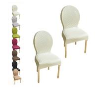 HHONGWYT Elasticizzati Coprisedia con Schienale Rotondo Copri Sedia Cucina 4/6 Pezzi Non Universale Piccolo/Grande Fodere Coprisedia per Sala da Pranzo in Legno Schienale Ovale,A 2pcs,1Small