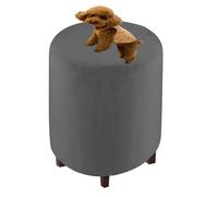 HHONGWYT Elasticizzato Copri Pouf Rotondo Velluto 40x40/30x30/31x38/ 37x30/40x35/ 45x37 CM Fodera per Pouf Poggiapiedi Fodere Coprisgabello Copertura per Pouf Sgabello,A13,40×40cm(15.7×15.7in)