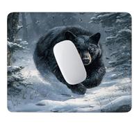 HHQGOUYG Tappetino per Mouse Piccolo Orso nero 42 x 35 cm q-321
