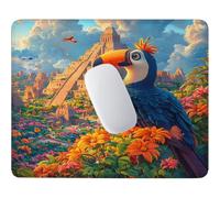 HHQGOUYG Tappetino per Mouse Piccolo Tucano e paesaggio 24 x 20 cm q-489