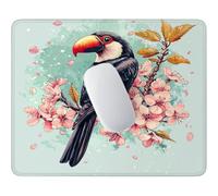 HHQGOUYG Tappetino per Mouse Piccolo Tucano rosa 32 x 26 cm q-205