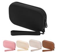 HHQQWZ Borsa per il trucco portatile in silicone per donne, piccola borsa da viaggio impermeabile per cosmetici da toeletta, chiusura a cerniera, custodia per trucco con manico, nero