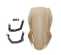 HHRDYY Cupolino Parabrezza Deflettori Antivento Per Moto Per Kawasaki Per Z650 2017-2025, Copertura Carenatura Antivento. Spoiler Del Parabrezza Della Moto(Marrone)