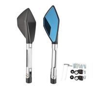 HHRDYY Specchietti Retrovisori Laterali In Alluminio CNC Per Moto, 8 Mm E 10 Mm, Per Yamaha XVS950 XV1900 XVS1300 XT 660 WR250 WR125 XT 125 Parcheggio Specchietti(Argento)