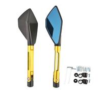 HHRDYY Specchietti Retrovisori Laterali In Alluminio CNC Per Moto, 8 Mm E 10 Mm, Per Yamaha XVS950 XV1900 XVS1300 XT 660 WR250 WR125 XT 125 Parcheggio Specchietti(Oro)