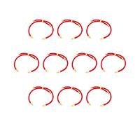HHRJNUST 10 Pezzi Bracciale Scorrevole con Corda Intrecciata Regolabile Filo Nylon Resistente Fermaglio per Gioielli Fai da Te Accessori Artigianali Adatto per, Aureo Rosso