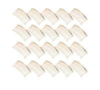 HHRJNUST 20 Pezzi Pettine Da Velo Sposa Pettinino Laterale Capelli Metallo Classico Design Francese Struttura Curva per Cerimonie Donne Ragazze Feste, Oro