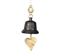 HHRJNUST Campanello a Soffio Artigianale in Rame Antiruggine Campanello a Soffio con Finitura Antica Leggero Decorazione da Giardino per Sottogronda, Ingresso, XL