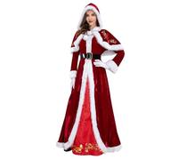 HHRLCH Abito alla da Strega di Natale Abito da Donna in Stile Cosplay Incantevole Abito a Tema Gotico da Donna per Feste di Natale Alternative o Eventi Fantasy a Tema