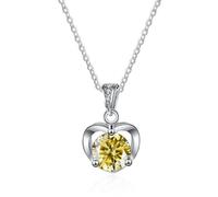 HHRLCH Accessori Heart for Women, 1ct Diamond Necklace, D Color Blue Green Rosa Rosa Collane a Sospensione, Gioielli S