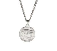 HHRLCH Collana con amuleto e Occhio di Horus in Argento Sterling 925 dell'antico Egitto per Uomo e Donna, Collana Classica con Occhio Che Tutto Vede - Collana con Occhio di Ra con zirconi lucenti,