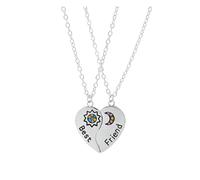 HHRLCH Collana con Pezzi Puzzle in Argento Sterling 925 per Donne e Uomini, Collana con Ciondolo Stella Nuvola Sole Luna e Stella Ciondolo Puzzle 2/3/4/5 Pezzi, Collana Puzzle Millennium, Collana