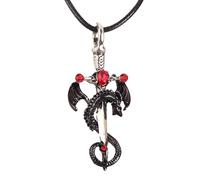 HHRLCH Collana in Argento Sterling 925 con Spada del Drago per Uomo, Collana Katana con Ciondolo Spada Vintage - Collana con pugnale Hip-Hop per Donne, Collana con Spada Maestro per Regali di Natale