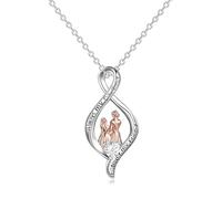HHRLCH Collana Mamma e Me in Argento Sterling 925, Collana con Ciondolo Infinito di Madre e Figlia Collana Sempre mia Figlia per Sempre mia Amica, Collana Madre Figlia impostata per 2, Collana Mamma