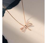 HHRLCH Dragonfly Shinyfly Zircone Collana Forma della Catena delle clavicole Ladies La Luce Gioielli Realizzati in Cina
