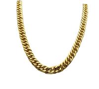 HHRLCH Imitazione Gold Chain Men Trendy Chunky Collace Golden