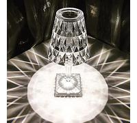 HHRLCH Lampada da Tavolo Diamond con Paralume in Effetto Halo Interruttore tattile USB Ricaricabile Luce duratura 12 Ore per la Decorazione Domestica della Camera da Letto