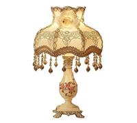 HHRLCH Lampada da tavolo leggera Lampada da comodino lampada da comtore lampada da tavolo da tavolo europeo Lampada pastorale tessuto paradiglione lampada da paralumi per soggiorno lampada da letto da