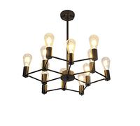 HHRLCH Lampadario molecolare Country Americano Plafoniera Industriale Vintage in Ferro battuto Rete Creativa Cstar Retro Soggiorno Ristorante Dispositivo Droplight Geometrico / 12 luci