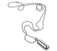 HHRLCH Pillola Bottiglia di Bacchetta a Sospensione Clasp di medaglioni per collane Uomini Fascino Kit Titolo Kit fotola Collana Personalizzata in Acciaio in Titanio Argento