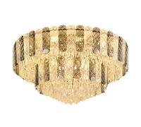 HHRLCH Plafoniera in Rotondo in Metallo Stile Europeo Soggiorno lampadario plafoniere Paralume in di Vetro Lampada da soffitto per Sala da Pranzo Studio corridoio camere d'albergo (60 cm) / 80