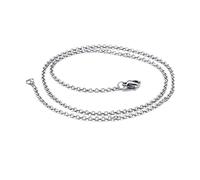 HHRLCHX 3.8mm Rolo Chain for Men - Black, Silver, Gold - Stainless Steel Various Occasions