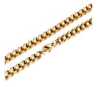 HHRLCHX Chain Agata Perlenlegno dall'18-28 inch Alluminio per Uomo e Bambini