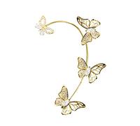 HHRLCHX Clip Piercing all'orecchio No Sister Ragazze Polsino l'orecchio Amici Regali per Le Donne con zirconi Orecchini in Rafia