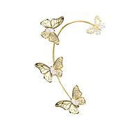 HHRLCHX Clip Piercing all'orecchio No Sister Ragazze Polsino l'orecchio Amici Regali per Le Donne con zirconi Orecchini in Rafia