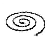 HHRLCHX Collana di Argento Figaro per Maschi - Larghezza: 3MM, Alluminio Riso Lunghezza: 50CM