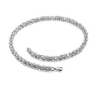 HHRLCHX Giallo Link Catenina per Maschi e Bambini 5/6/7MM, Acciaio Sintetico Cobertura Catena