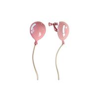 HHRLCHX Orecchini Grandi Orecchini a Palloncini Rosa Design Divertenti Orecchini ad ago d'Argento Nappine Orecchini Lunghi Fashion Exaged Versatile Clip aurico